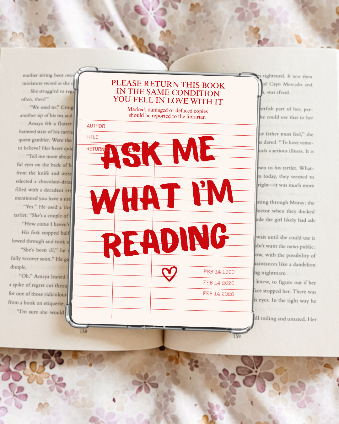 Ask Me What I’m Reading Kindle Insert