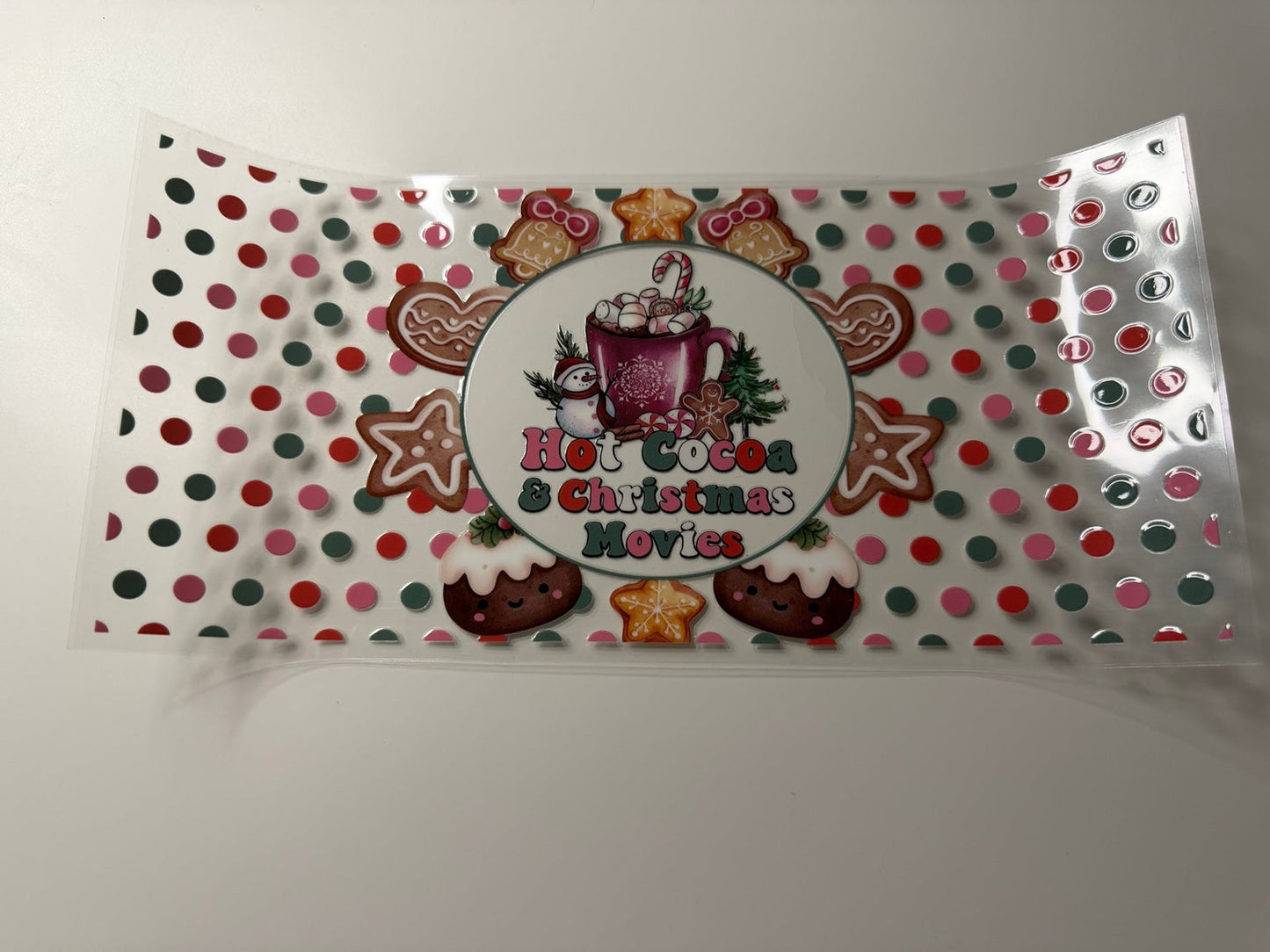 Hot Cocoa & Christmas Movies UV DTF Wrap