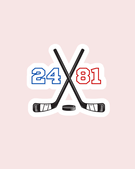 Heated Rivalry Inspired Hockey Sticks Sticker