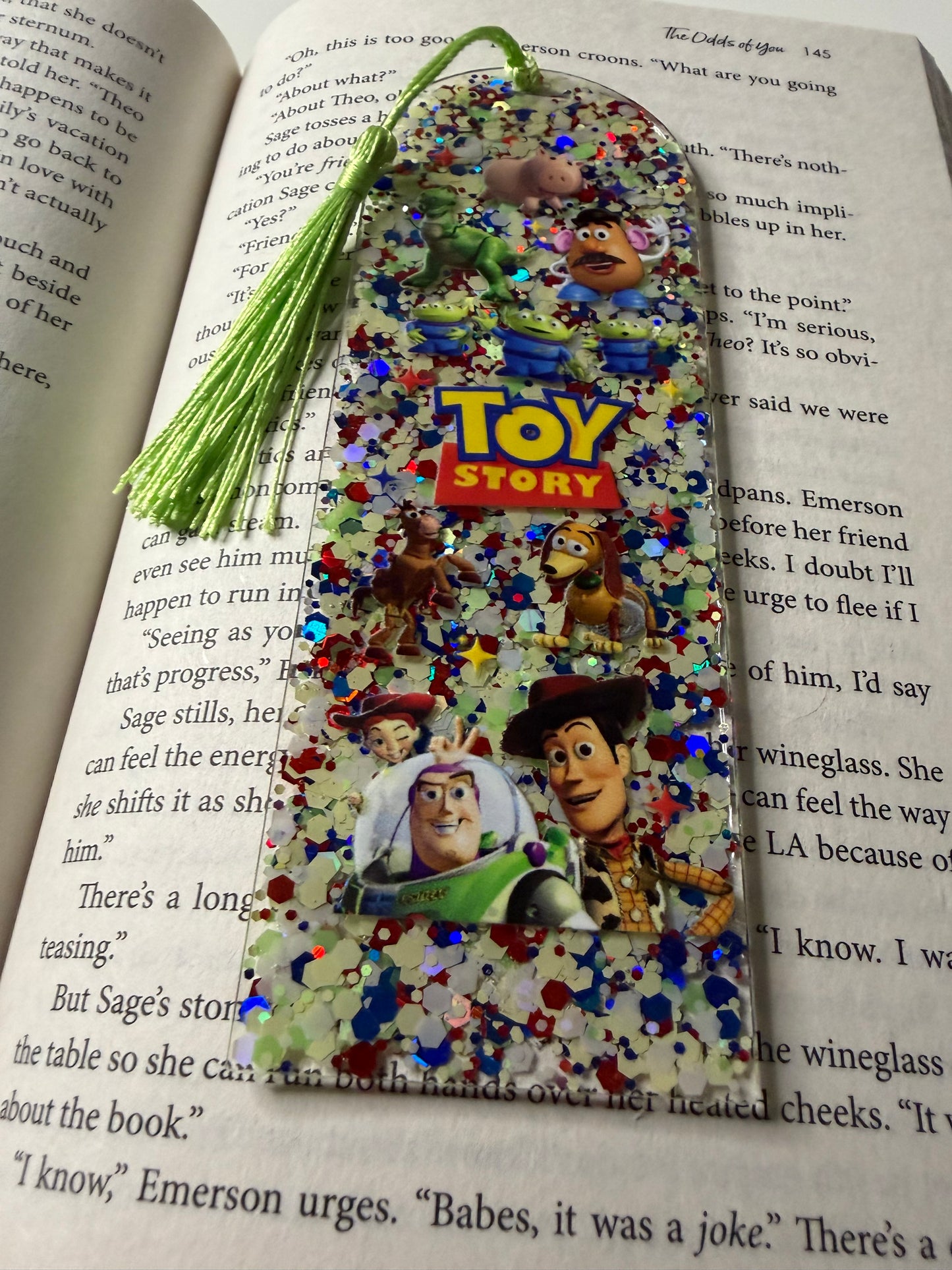 Story of Toys Glitter Resin Bookmark