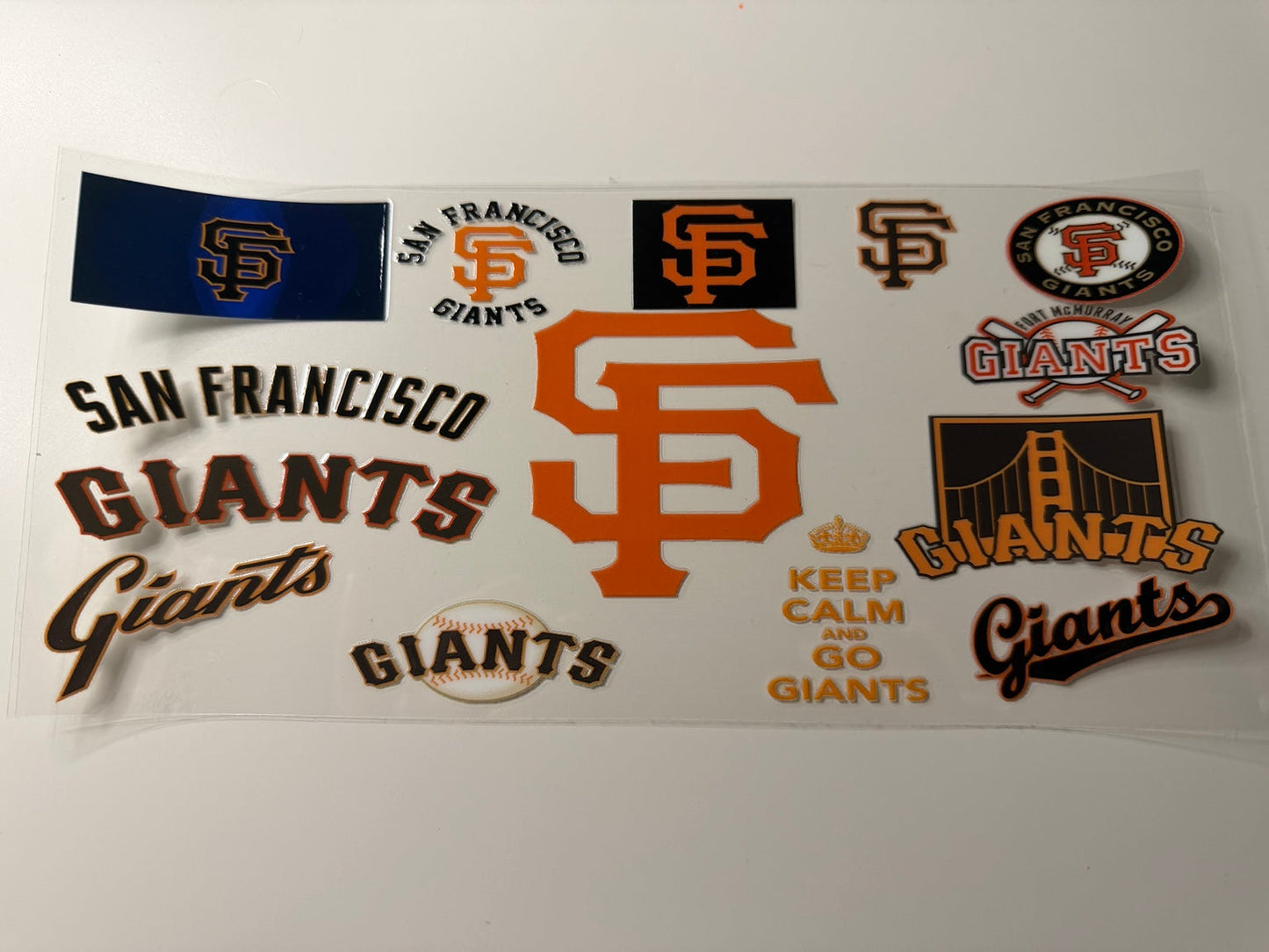 San Francisco Baseball UV DTF Wrap