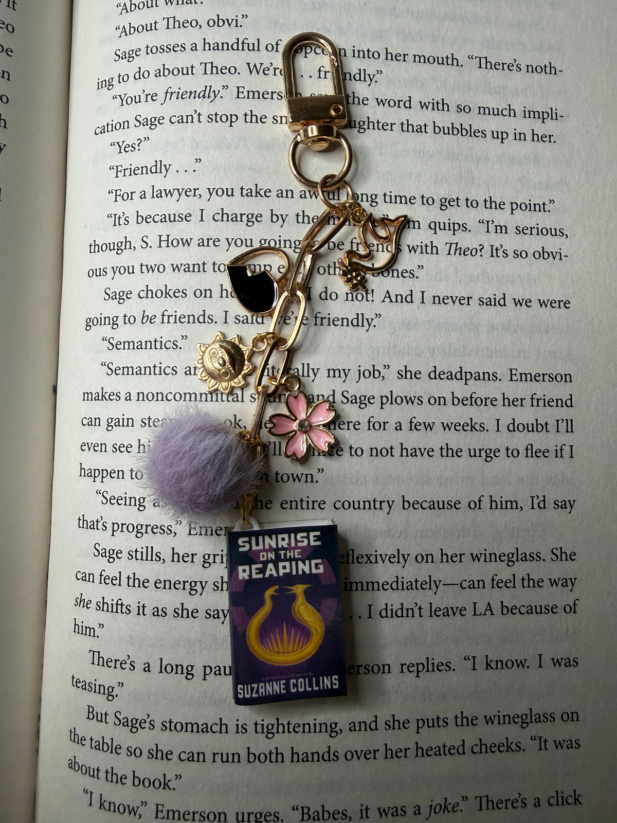 Sunrise of the Reaping Chapter & Charm Keychain