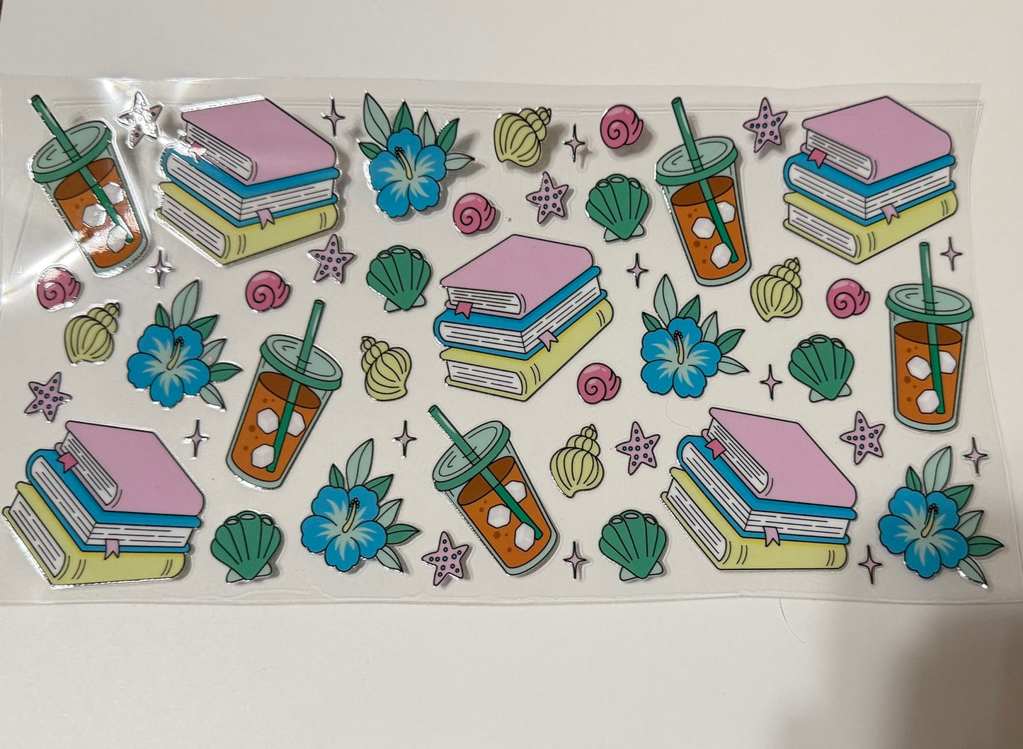 Coastal Bookish Summer UV DTF Wrap
