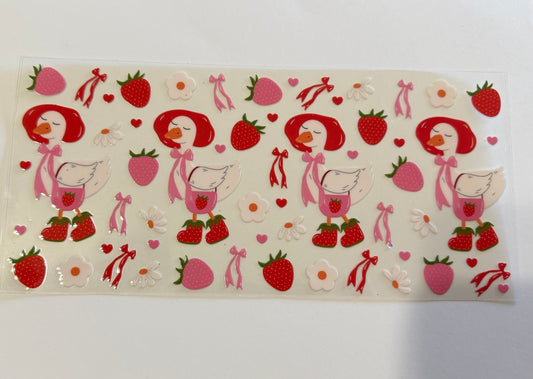 Strawberry Goose UV DTF Wrap
