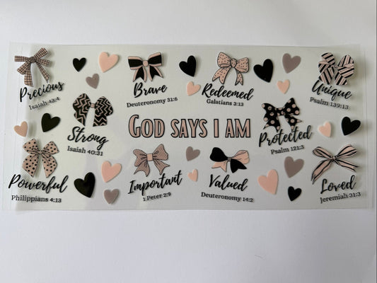 Faith Affirmation UV DTF Wrap