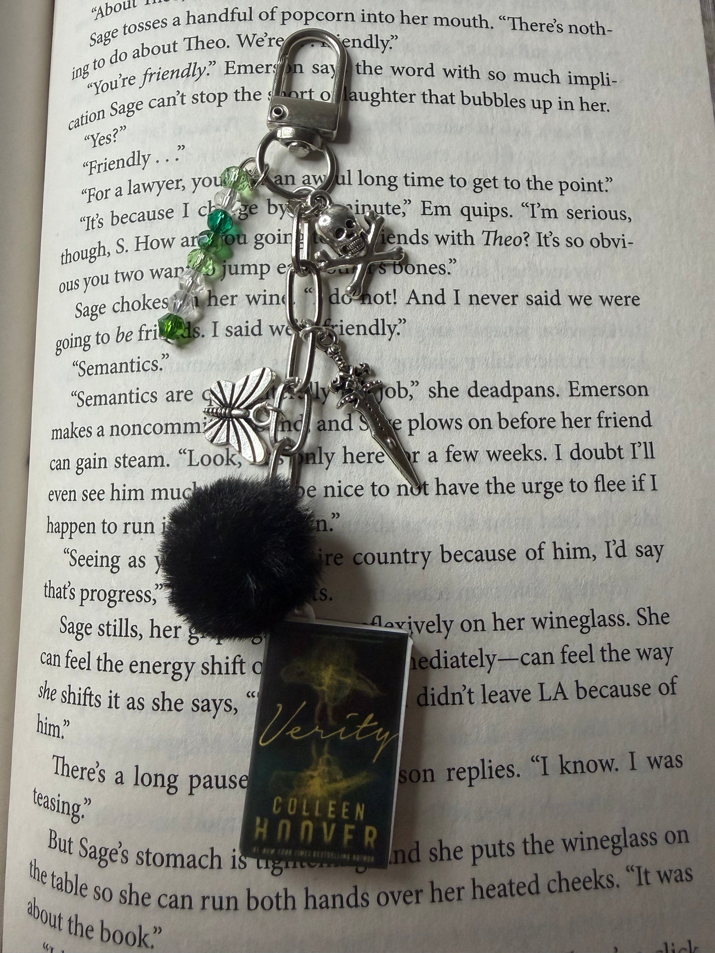 "Verity" Chapter & Charm Keychain