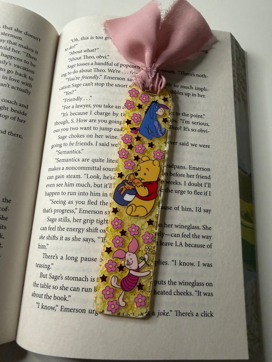Honey Bear Glitter Resin Bookmark