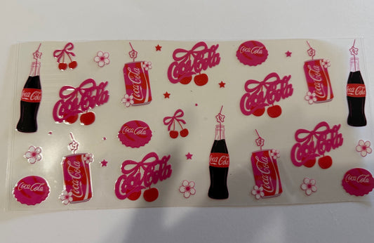 Cherry Cola UV DTF Cup Wrap