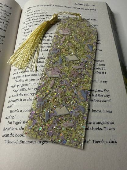 Fantasy Glitter Resin Bookmark