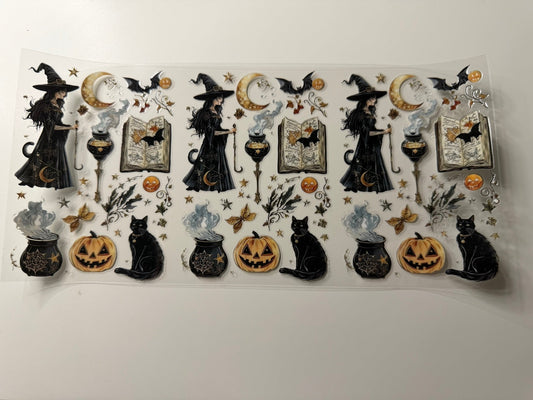 Vintage Witch Halloween UV DTF Wrap