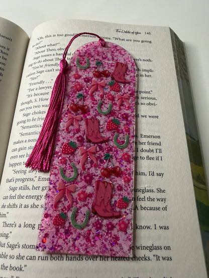 Western Glitter Resin Bookmark