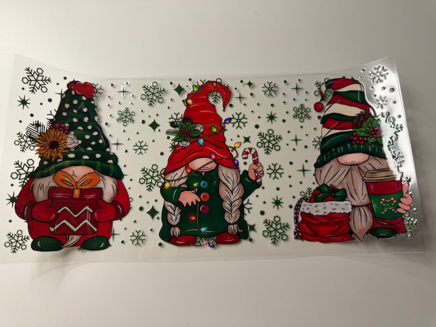 Christmas Gnomes UV DTF Wrap