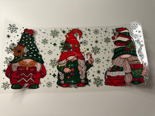 Christmas Gnomes UV DTF Wrap