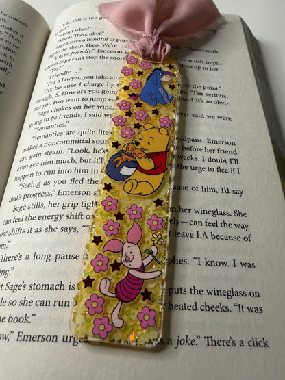 Honey Bear Glitter Resin Bookmark