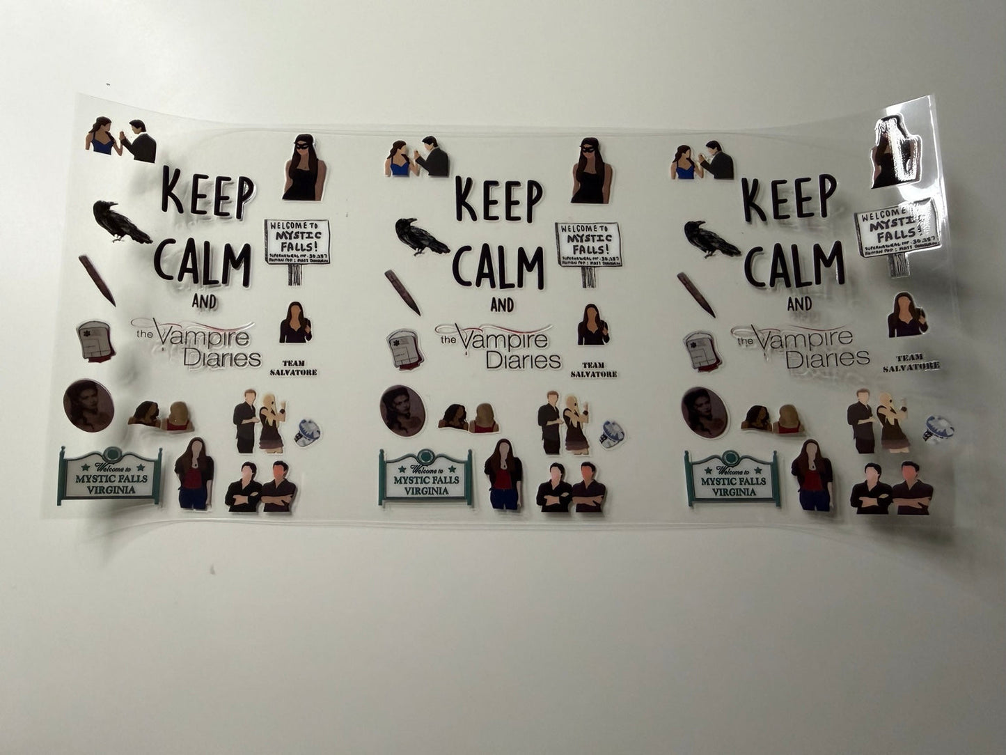 Keep Calm & Vampire Diaries UV DTF Wrap
