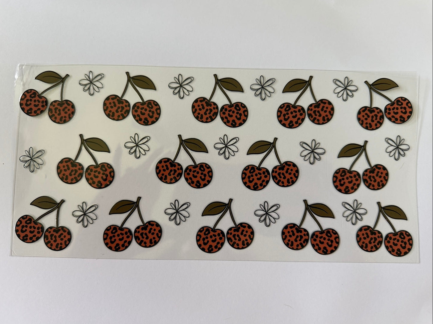 Leopard Cherry UV DTF Wrap