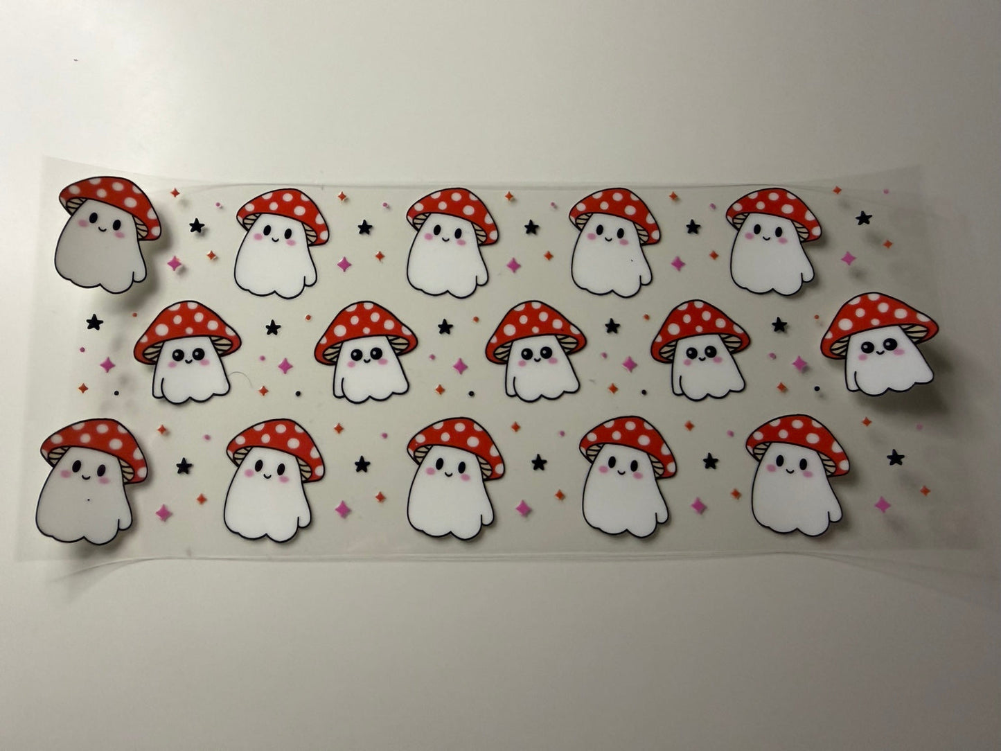 Kawaii Mushroom Ghost UV DTF Wrap