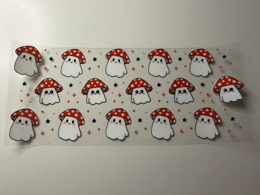 Kawaii Mushroom Ghost UV DTF Wrap
