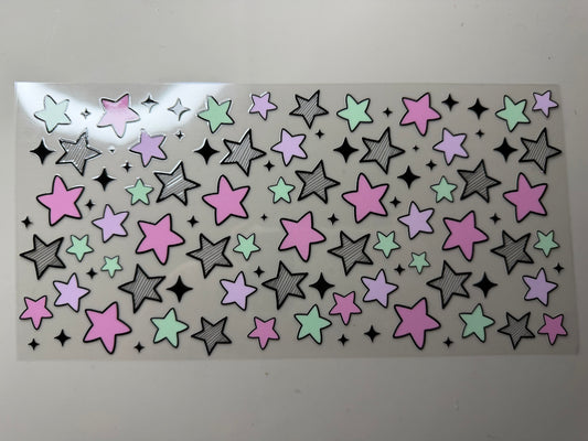 Stars UV DTF Wrap