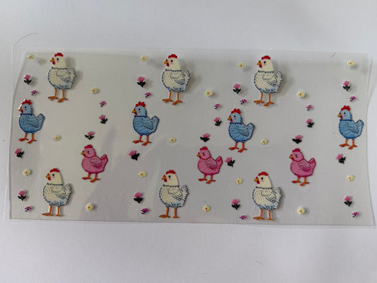 Pastel Chicken UV DTF Wrap