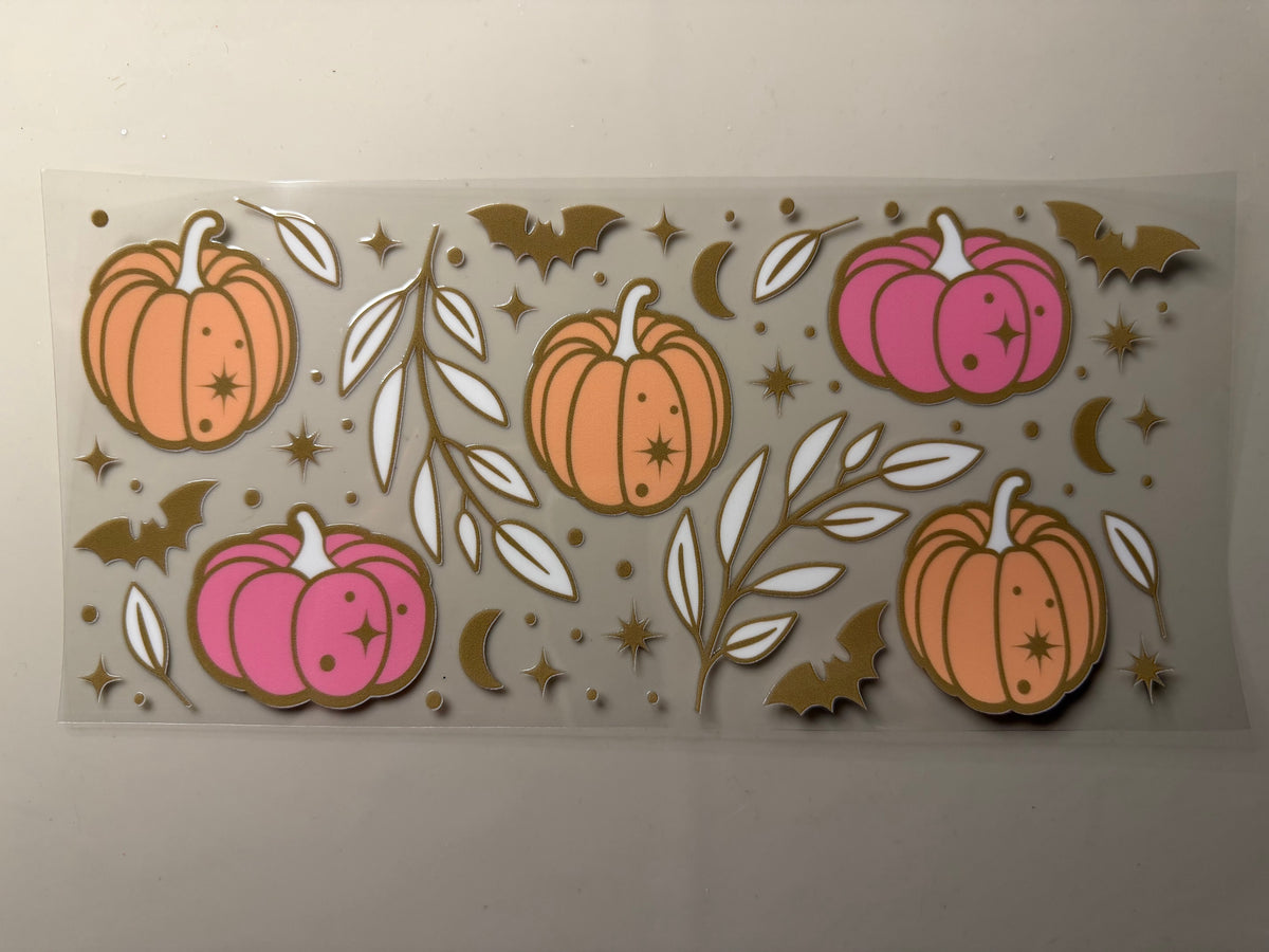 Pink Pumpkin UV DTF Wrap