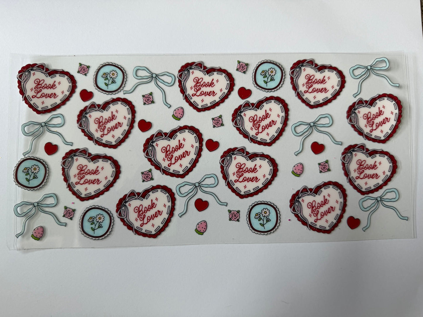 Book Lover Heart UV DTF Wrap