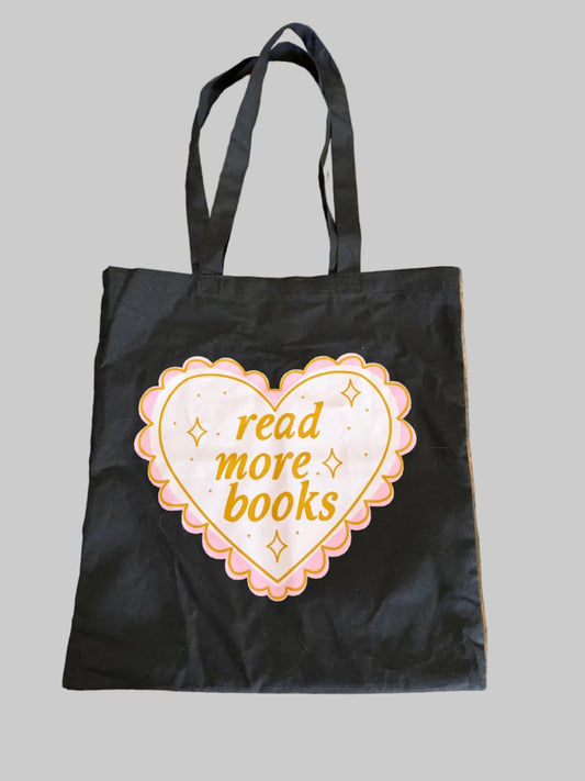 Read More Books heart Tote Bag