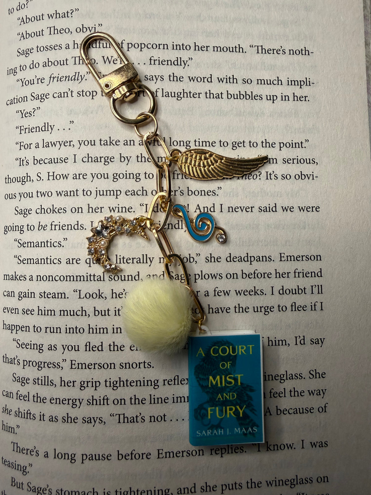 "ACOMAF" Chapter & Charm Keychain