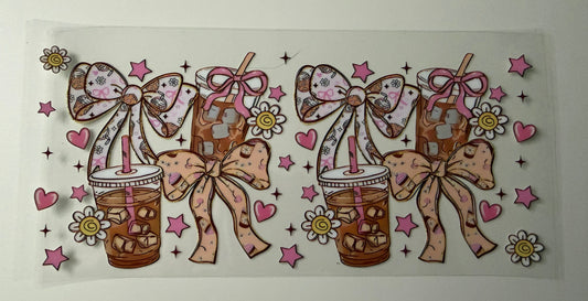 Coffee Bows UV DTF Cup Wrap