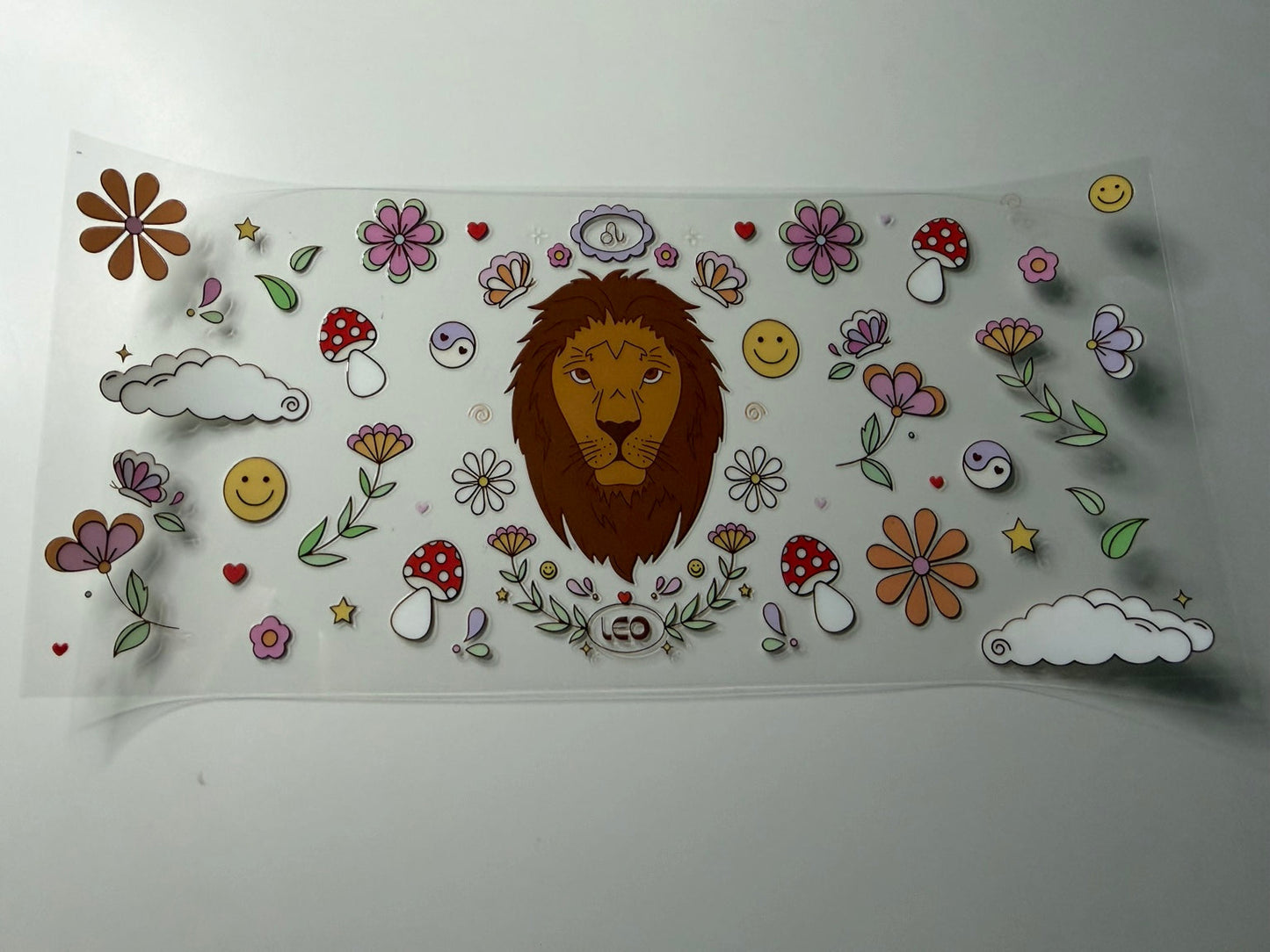 Leo Zodiac Floral UV DTF Wrap