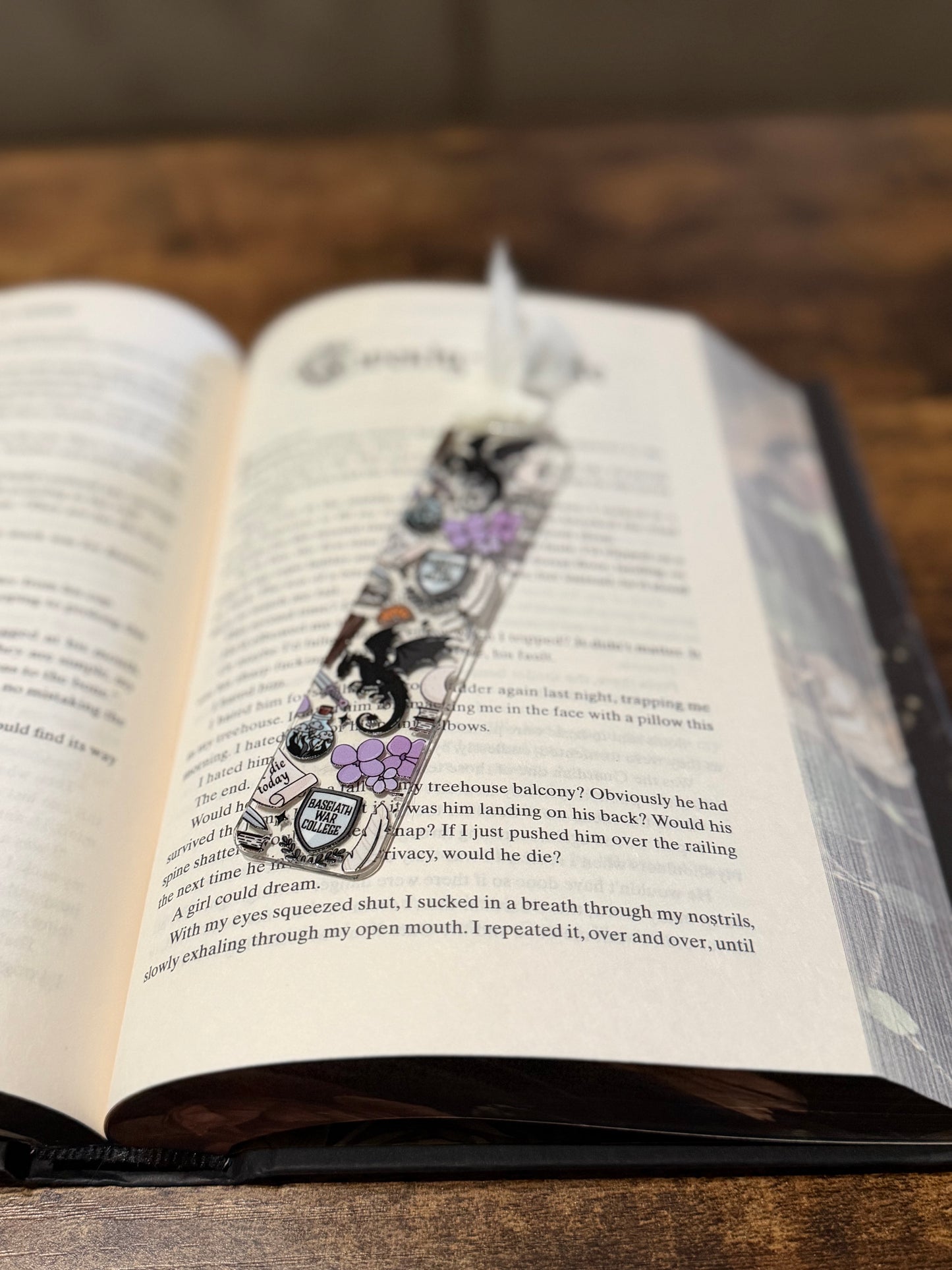 Fourth Wing Inspired Acrylic Bookmark