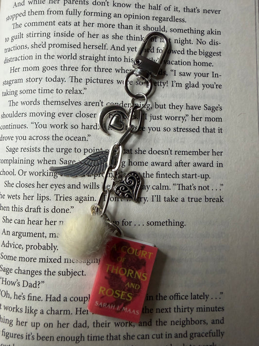 "ACOTAR" Chapter & Charm Keychain