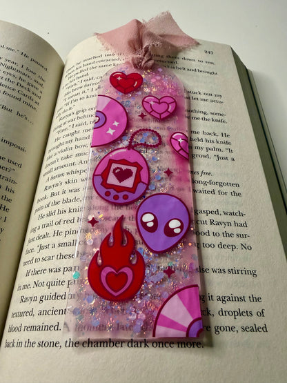 90s Pop Culture Glitter Resin Bookmark