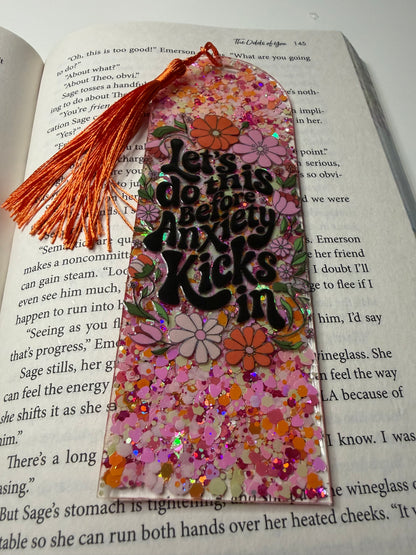 Anxiety Glitter Resin Bookmark