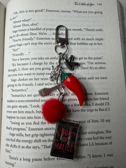 "God of Malice" Chapter & Charm Keychain