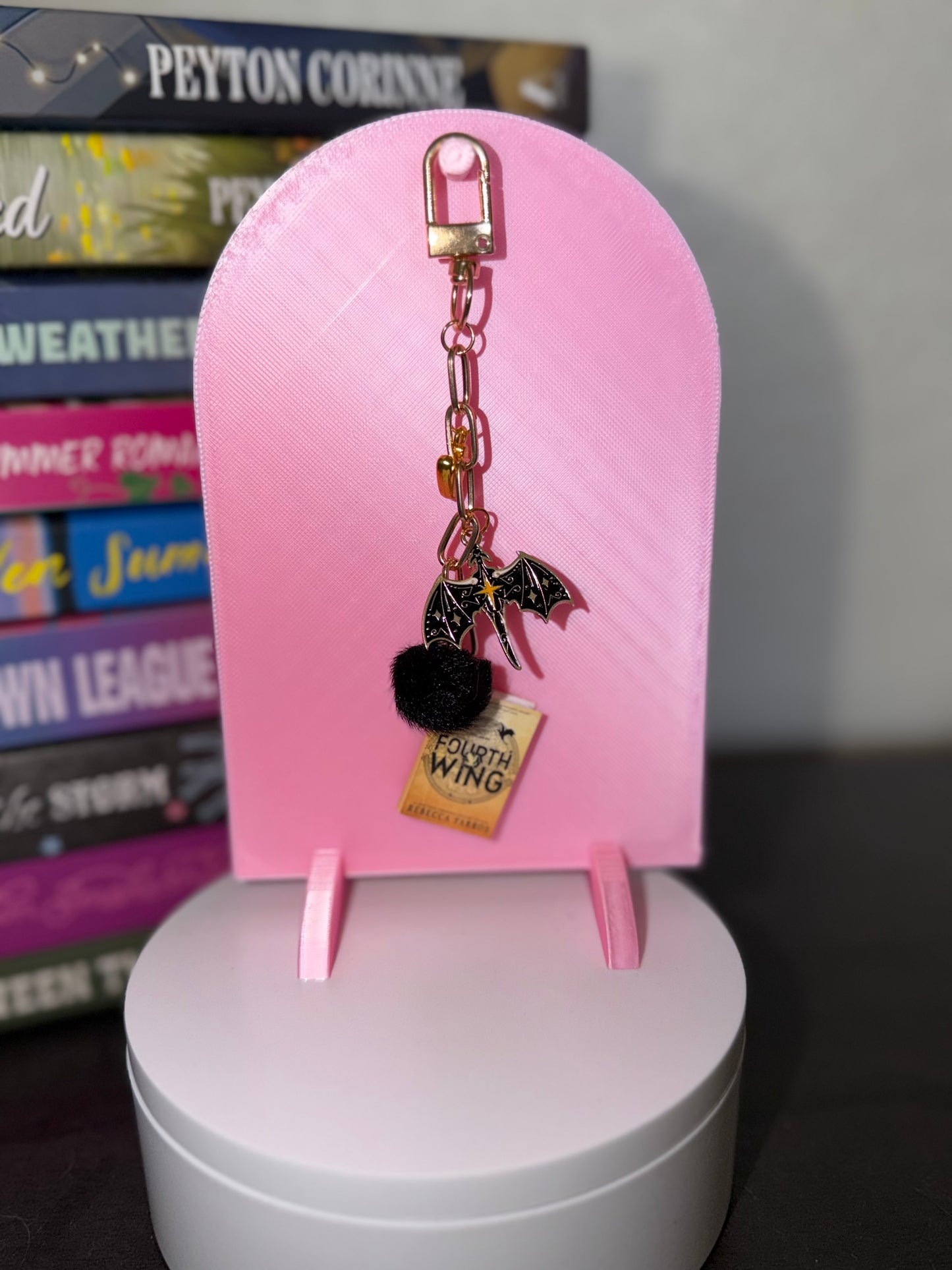 "Fourth Wing" Chapter & Charm Keychain