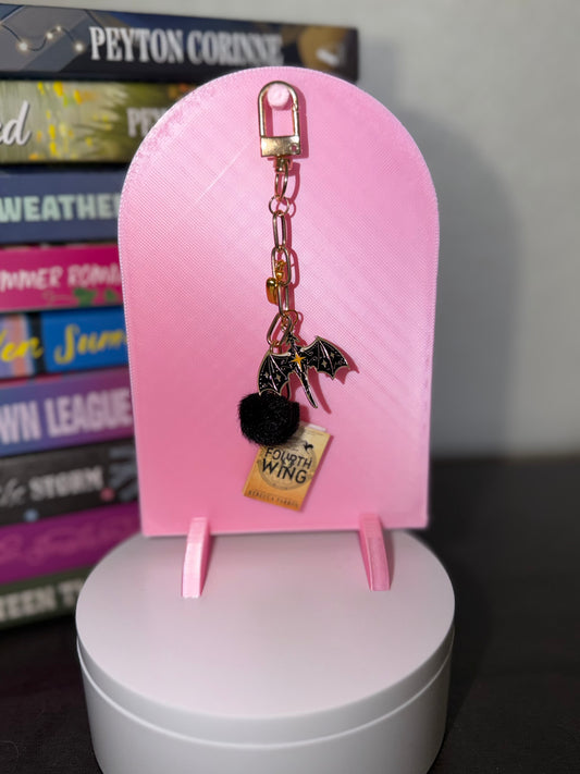 "Fourth Wing" Chapter & Charm Keychain