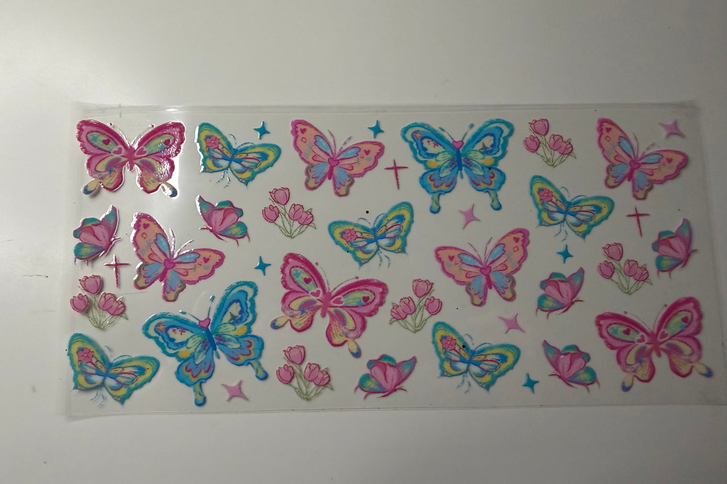 Pastel Butterflies UV DTF Wrap