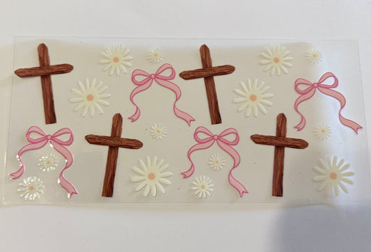 Coquette Cross UV DTF Wrap