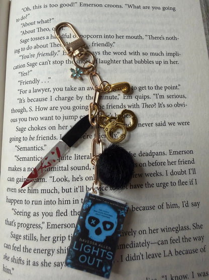 "Lights Out" Chapter & Charm Keychain