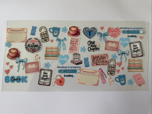 Book Lover Collage UV DTF Wrap
