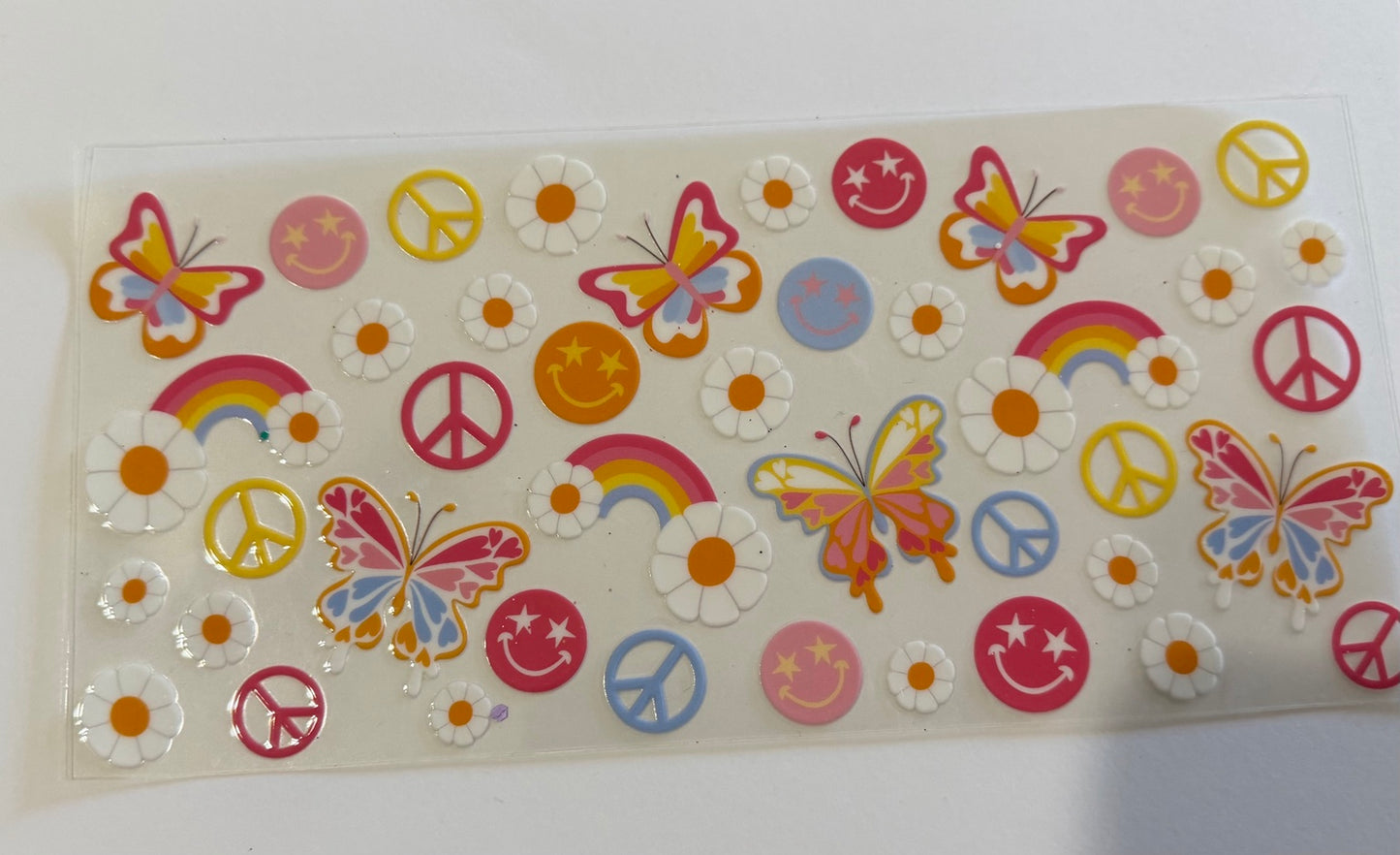 Retro Daisy Butterfly UV DTF Wrap