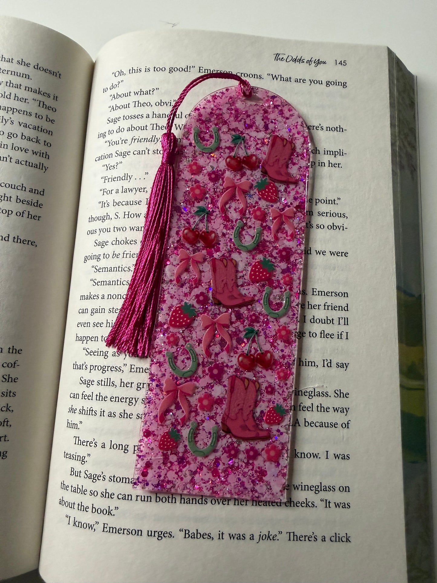 Western Glitter Resin Bookmark