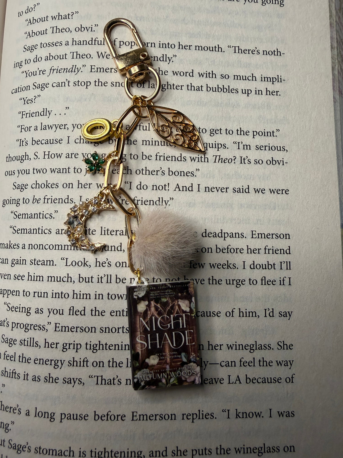 "Nightshade" Chapter & Charm Keychain