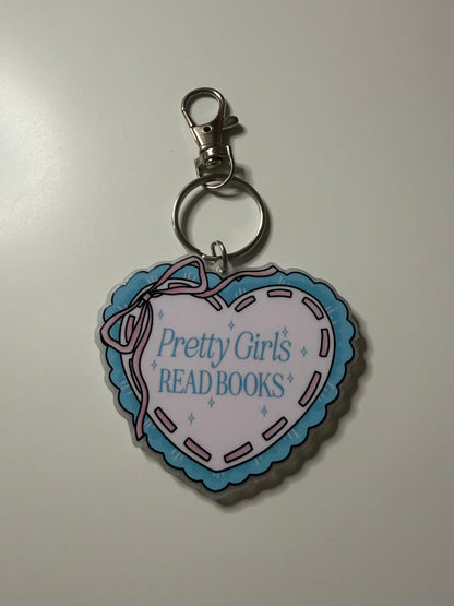 Pretty Girls Read Keychain