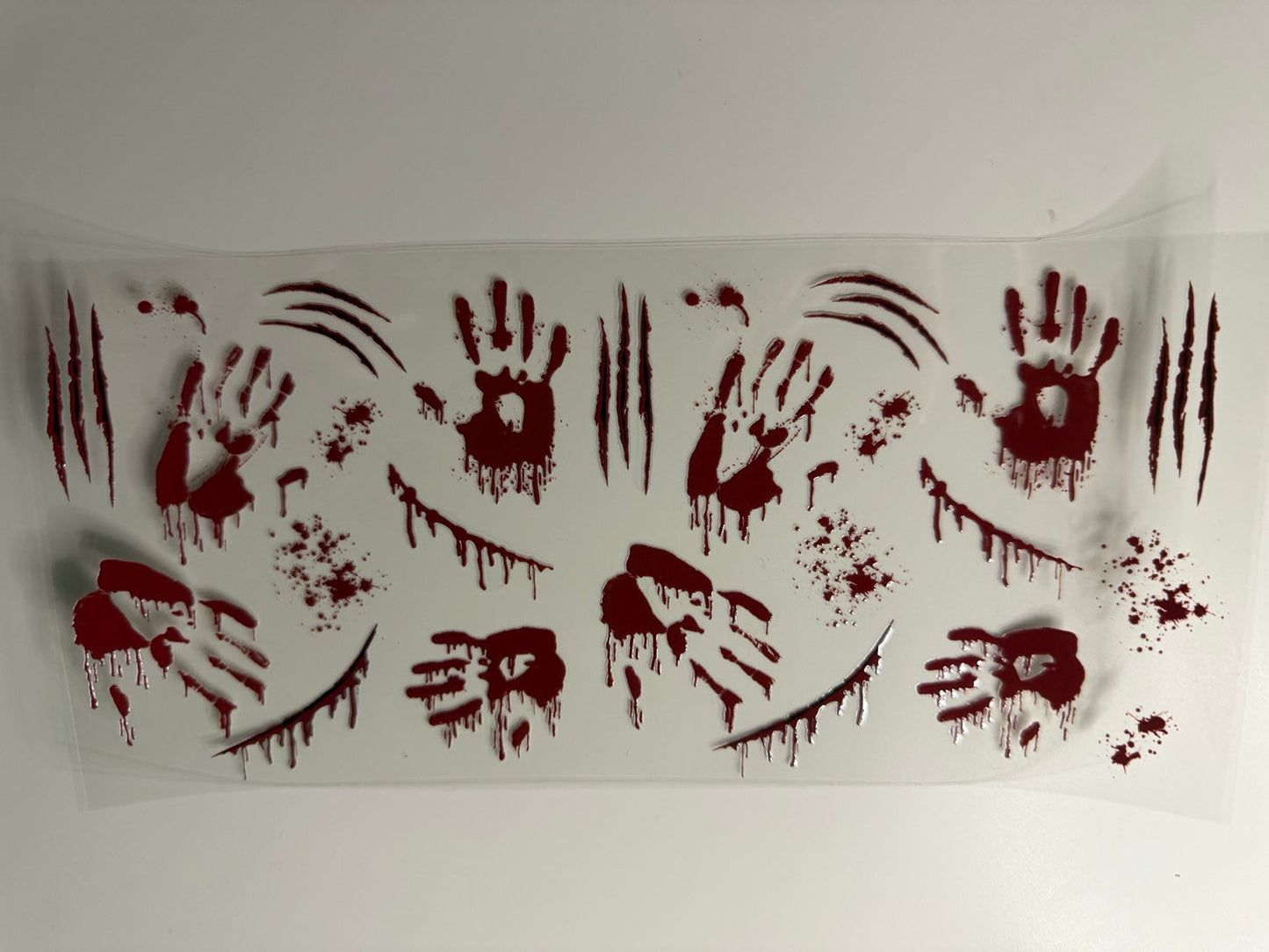 Bloody Handprints UV DTF Wrap