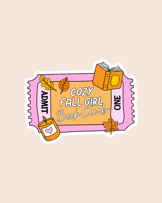 Cozy Fall Girl Sticker