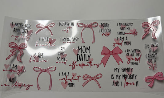 Mom Affirmations UV DTF Wrap