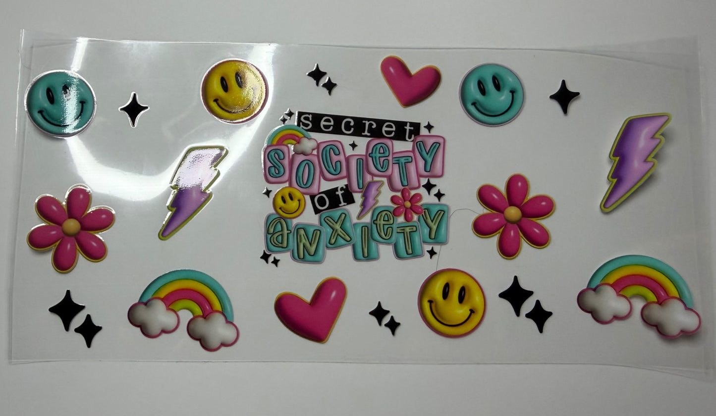 Secret Society of Anxiety UV DTF Wrap