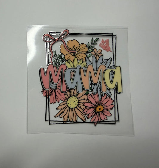 Floral Mama UV DTF Decal
